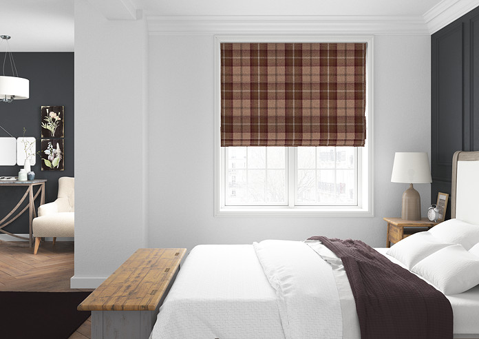 Highland, Mulberry - Roman Blind - Image 5